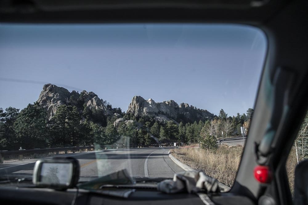 Mt Rushmore from the road Mt Rushmore from the road