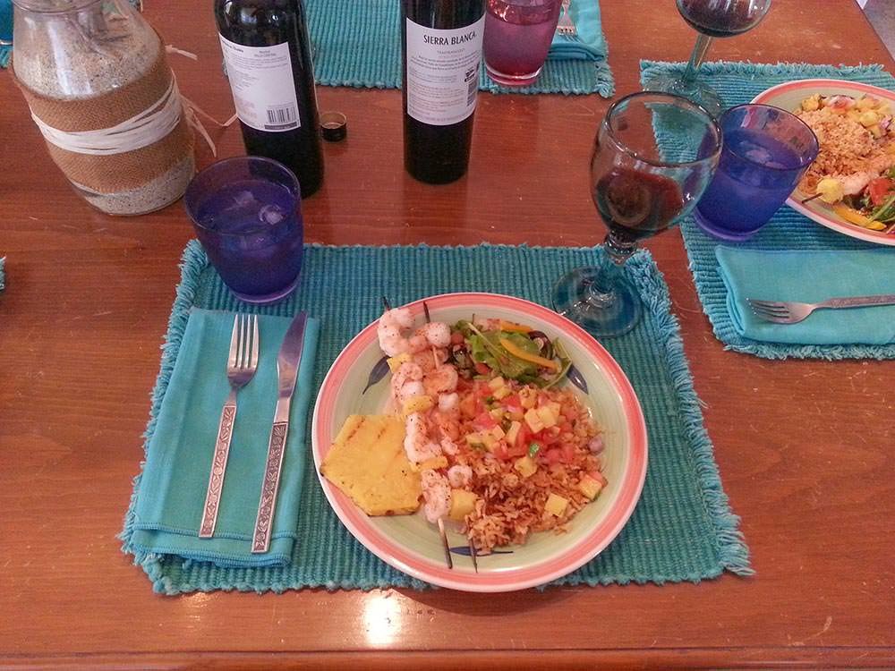 Look at that tasty meal—fantastic, didn't even miss the whitebait fritters at all! Look at that tasty meal—fantastic, didn't even miss the whitebait fritters at all!
