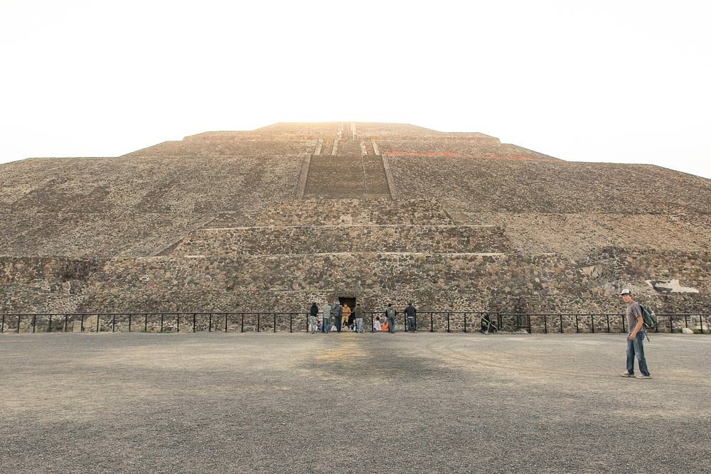 Nobody on the stairs today. Although we did consider trying to tag along with the group who looked like they were headed inside the pyramid. Nobody on the stairs today. Although we did consider trying to tag along with the group who looked like they were headed inside the pyramid.