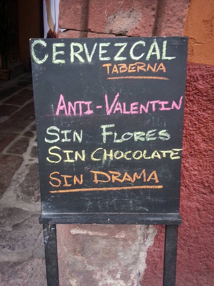 We couldn't resist this craft beer/mezcal bar. What better way to spend Valentines day that with kindred (bitter and twisted) spirits.