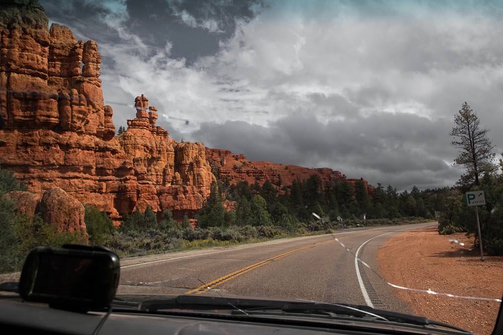Utah through the windshield
