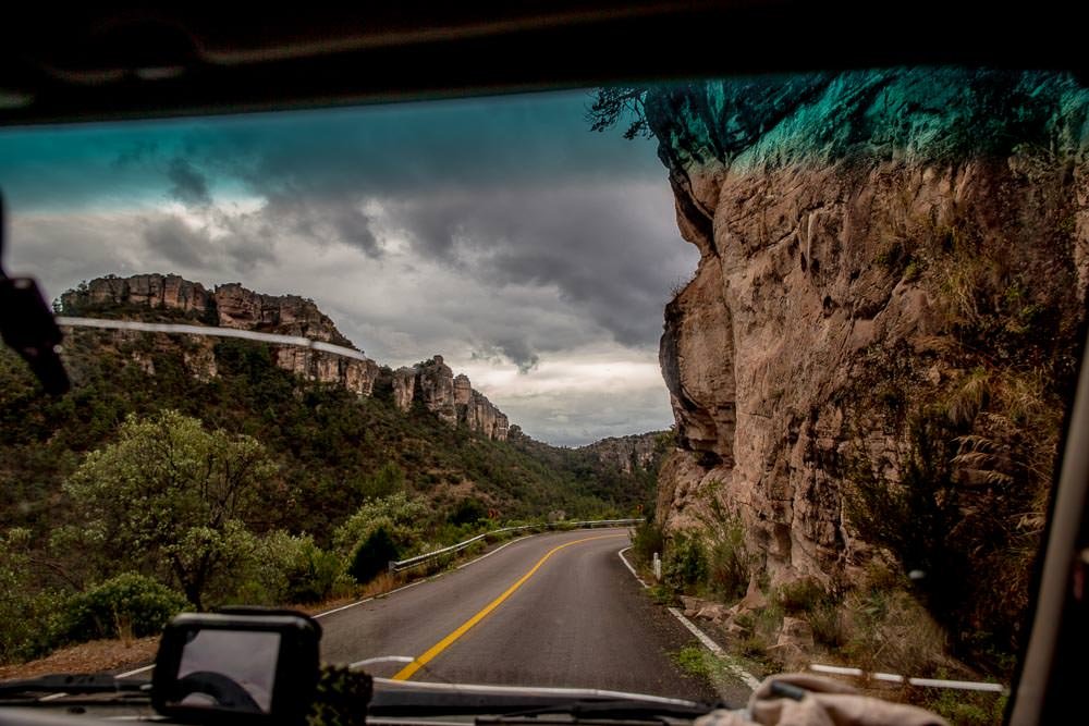 Neatly paved roads en route to Batopilas. Neatly paved roads en route to Batopilas.