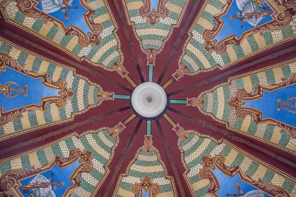 Decorations on the church ceiling.